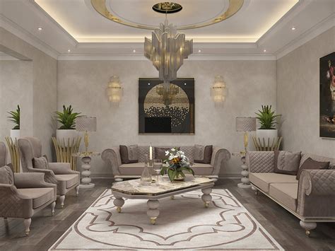 lavish neo classical living room urban style