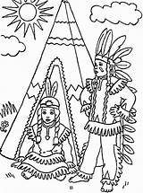Coloring Pages Native American Teepee First Nations Indian Kids Color Clipart Two Front Printable Americans Print Getcolorings Thanksgiving Library Popular sketch template