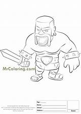 Clash Royale Coloring Pages Clans Barbarian Printable Getcolorings Desenhos Color King Print sketch template