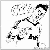 Ronaldo Cristiano Pages Coloring Color sketch template