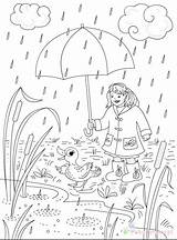 Rainy Chuva Deszcz Dzieci Kolorowanki Rain Atividades Pingos Crianças sketch template