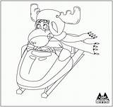 Snowmobile Coloring Pages Popular Moose Kids Salmon Fisherman sketch template