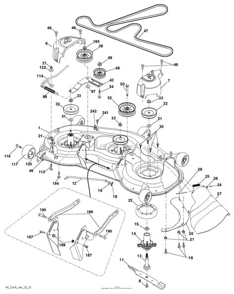 husqvarna ythk    parts diagram  mower deck cutting deck