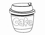Coffee Coloring Glass Coloringcrew Food sketch template