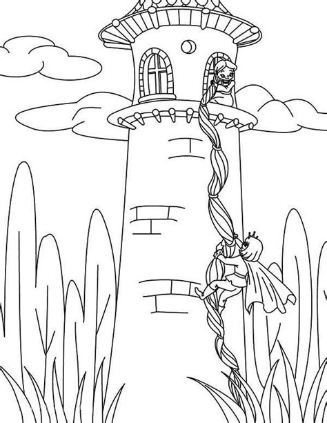 printable rapunzel tower template printable coloring pages