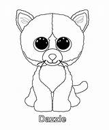 Coloring Beanie Boo Cat Ty Boos Pages sketch template