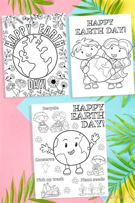 earth day coloring pages  printable crafting  lovely life