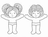 Paper Doll Pages Colouring Bamboletta Coloring Dolls Kids Color sketch template