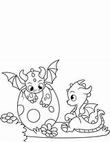 Dragon Coloring Pages Baby Printable Cartoon sketch template