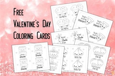 printable valentines day coloring cards mombrite