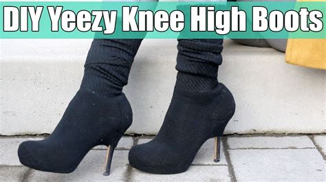 Diy Yeezy Inspired Sock Knee High Boots Youtube