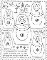 Nesting Coloring Doll Russian Dolls Pages Printable Matryoshka Crafts Kids Craft Paper Babushka Russia Make Template Colouring Basteln Christmas Russe sketch template