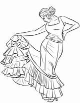 Coloring Danseuse Flamenco Espagnole Espagne Kolorowanka Adultos Tancerka Druku Kolorowanki Espanhol Tango Bailaoras Colorare Dzieci Flamenca Remarquable Pascher Baletnica Wydruku sketch template