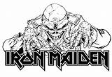 Maiden Eddy Powerslave Mascote Momentos Dickinson Megadeth sketch template