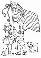 Coloring July Pages 4th Happy Usa Kids Color Printable Getcolorings Activity Flag sketch template