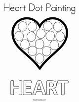 Coloring Dot Heart Painting Pages Print Noodle Ll Twistynoodle sketch template