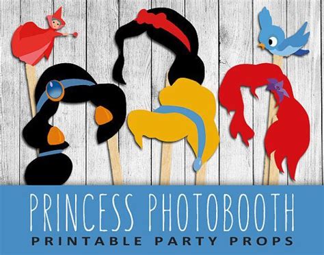 princess photo booth props classic disney  thepetiteteapot princess