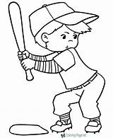 Coloring Sports Pages Baseball sketch template