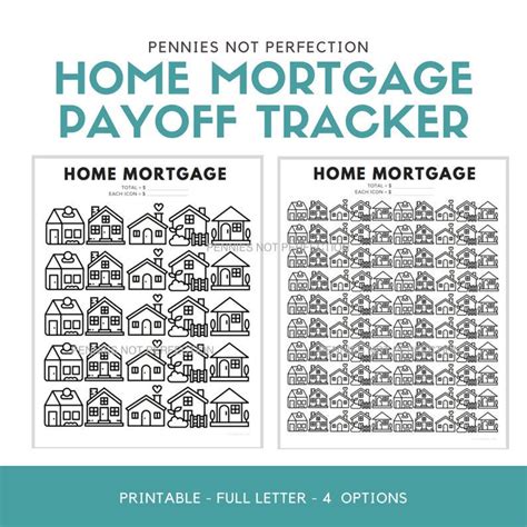mortgage payoff tracker printable home loan payoff chart etsy hong kong