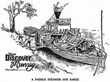 River Murray Coloring Paddle Steamer Barge Book Designlooter Drawings 43kb 224px sketch template