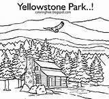 Cabin Yellowstone Cabins Cottages Drawings Tutorials sketch template