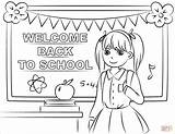 Coloring Welcome School Back Pages Printable Work Template Supercoloring Print Worksheets Sites sketch template