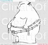 Illustration Fat Belly Outlined Measuring Man His Royalty Clipart Vector Djart Transparent Background sketch template