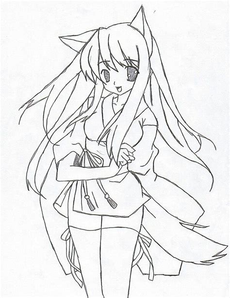 anime girl neko coloring pages  coloring pages