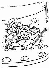 Alvin Chipmunks Superstar Chipmunk Malvorlage Kleurplaten Cartone Esquilos Stimmen Lescoloriages Colorier sketch template