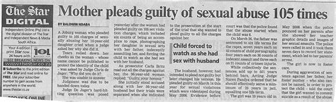 Mother Pleads Guilty Of Sexual Abuse 105 Times The Star Gender Links