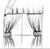 Curtains Drawing Sketch Drawings Blogthis Email Twitter Paintingvalley sketch template