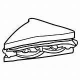 Sandwich Bocadillos Imagui Sanguche Alimentos Queso sketch template