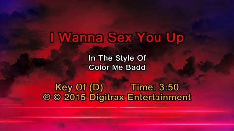 Color Me Badd I Wanna Sex You Up Backing Track Youtube