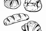 Bread Coloring Pages Wine Cheese sketch template