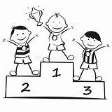 Podium Winners Boys Stock Silhouette Coloring Book Vector Illustration Dreamstime sketch template