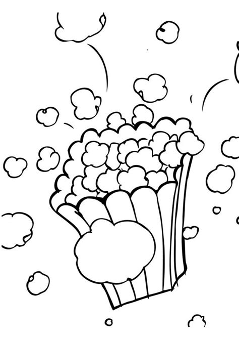 coloring pages popcorn coloring page