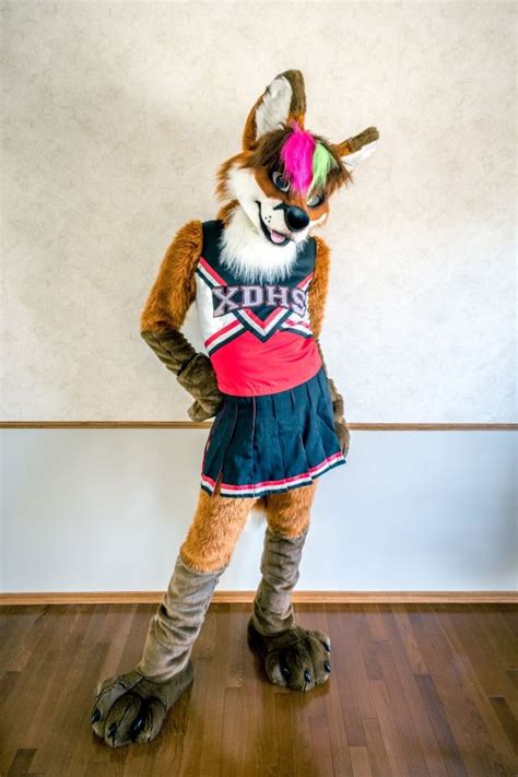 Cheerleader Foxx Fursuit Furry Yiff Furry Digimon Cosplay