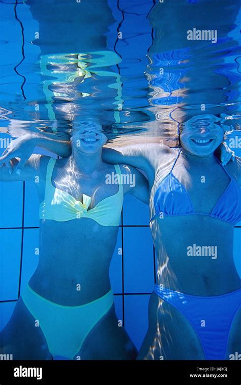 Schwimmbad Unterwasser Aufnahme Frauen Details Unter Wasser Pool