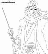 Lineart Byakuya Kuchiki Taicho Division San Th Deviantart sketch template