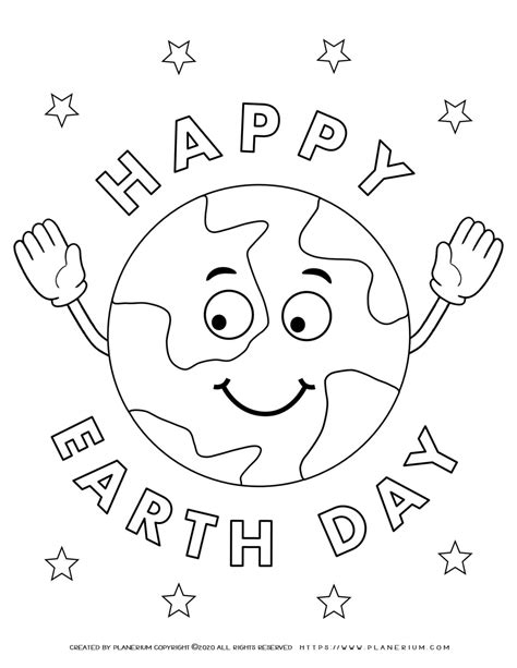 earth day coloring page  printable happy earth day coloring page