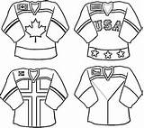 Coloring Pages Hockey Canada Team Printable Colouring Unifrom Uniforms Nhl Chicago Skyline Maple Leafs Blackhawks Players Countries Categories Visit Getdrawings sketch template