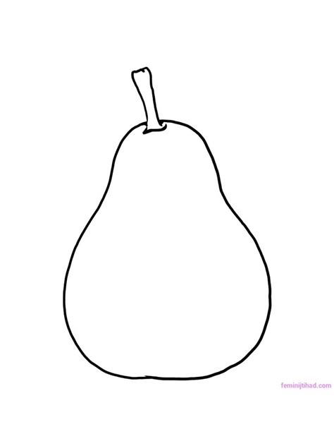 printable pear coloring pages