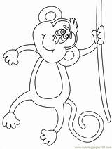 Printable Coloring Pages Monkey Template Animal Templates Face sketch template