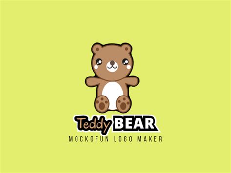 teddy bear logo mockofun