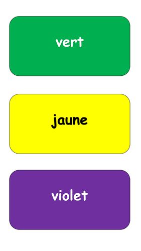 french colours teaching resources