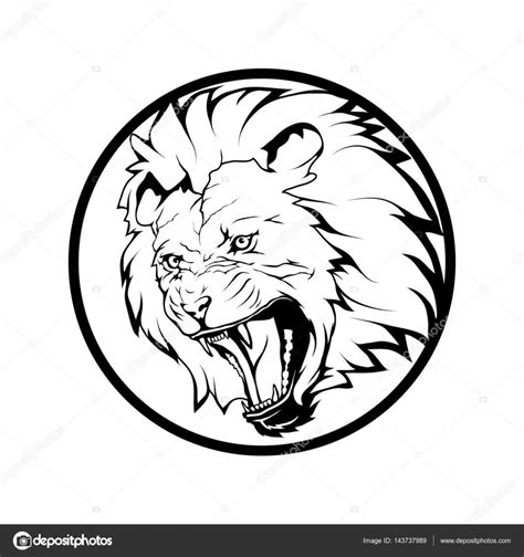 lion logo illustration stock vector  korniakovstockatgmailcom