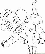 Coloring Dalmatian Puppy Pages Angry Getcolorings Coloringpages101 Color sketch template