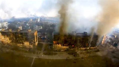 mariupol survivors  drone footage reveal  scale  destruction cnn
