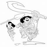 Maui Moana Coloring Pages Happy Printable Getcolorings Getdrawings Color Colorings sketch template