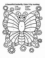 Butterfly Color Number Coloring Pages Printables Numbers Worksheets Kindergarten Printable Kids Spring Butterflies Preschool Activity Bug Sheets Coloringhome Monarch Activities sketch template